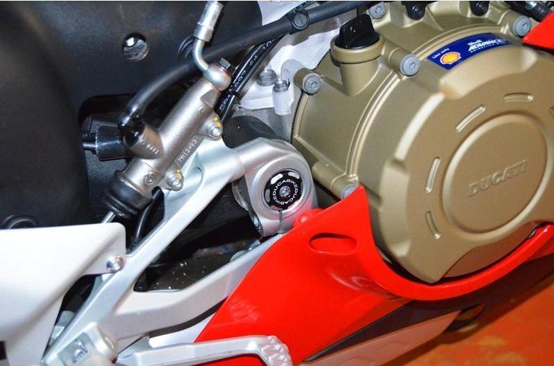 TTF05 - DUCABIKE Ducati Panigale V4 / Streetfighter (18/24) Central Frame Plugs (bi-color) – Accessories in the Motoraider Motorcycle Aftermarket Accessories and Parts Online Shop
