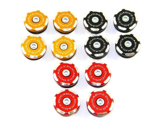 TTM02 - DUCABIKE Ducati Monster Frame Plugs (bi-color) – Accessories in the Motoraider Motorcycle Aftermarket Accessories and Parts Online Shop