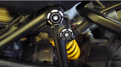 TTSF02 - DUCABIKE Ducati Streetfighter Frame Plugs (bi-color) – Accessories in the Motoraider Motorcycle Aftermarket Accessories and Parts Online Shop