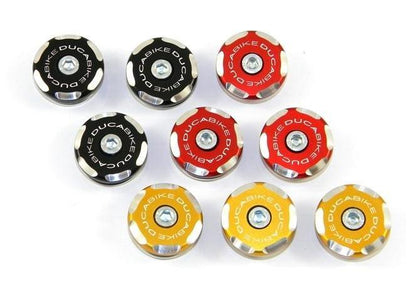 TTST02 - DUCABIKE Ducati Sport Touring Frame Plugs (bi-color) – Accessories in the Motoraider Motorcycle Aftermarket Accessories and Parts Online Shop