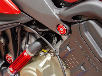 TTV401 - DUCABIKE Ducati Panigale V4 / Streetfighter (18/24) Frame Plugs (bi-color) – Accessories in the Motoraider Motorcycle Aftermarket Accessories and Parts Online Shop