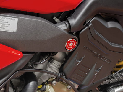 TTV401 - DUCABIKE Ducati Panigale V4 / Streetfighter (18/24) Frame Plugs (bi-color) – Accessories in the Motoraider Motorcycle Aftermarket Accessories and Parts Online Shop
