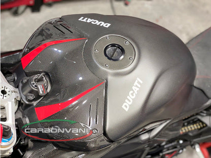 CARBONVANI Ducati Panigale V4 (2022+) Carbon Fuel Tank Cover – Accessories in the 2WheelsHero Motorcycle Aftermarket Accessories and Parts Online Shop