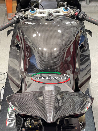CARBONVANI Ducati Panigale V4 (2022+) Carbon Fuel Tank Cover – Accessories in the 2WheelsHero Motorcycle Aftermarket Accessories and Parts Online Shop