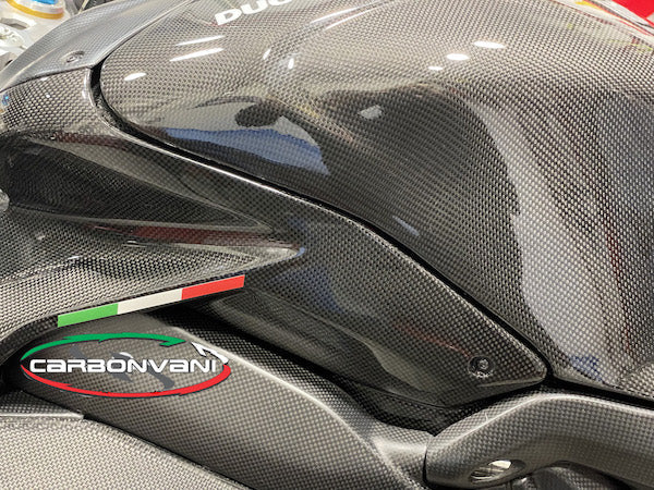 CARBONVANI Ducati Panigale V4 (2022+) Carbon Fuel Tank Cover – Accessories in the 2WheelsHero Motorcycle Aftermarket Accessories and Parts Online Shop