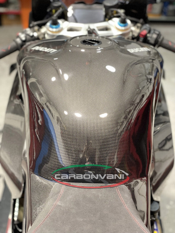 CARBONVANI Ducati Panigale V4 (2022+) Carbon Fuel Tank Cover – Accessories in the 2WheelsHero Motorcycle Aftermarket Accessories and Parts Online Shop