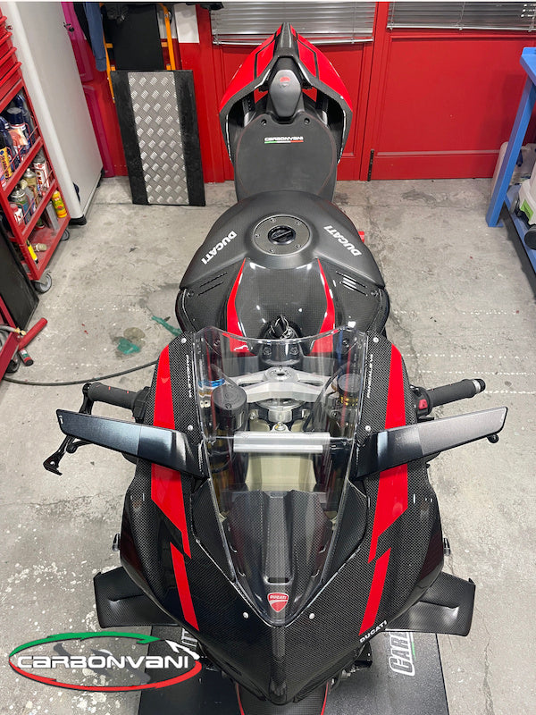 CARBONVANI Ducati Panigale V4R (19/21) Carbon Headlight Fairing (black/red R.3 version) – Accessories in the 2WheelsHero Motorcycle Aftermarket Accessories and Parts Online Shop